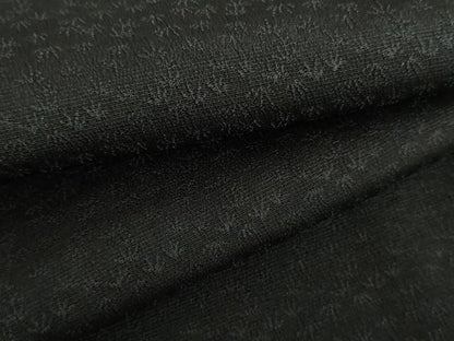 平和屋着物▽羽織　スリーシーズン　春夏秋　塵除け　葉尽くし　黒地　正絹　逸品　AABI6161cs