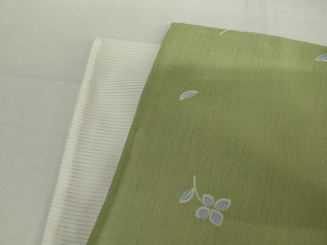 平和屋着物▽小紋　単衣　草花文　洗える着物　AABI6165cs
