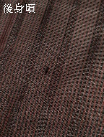 平和屋着物▽道行コート　スリーシーズン　春夏秋　塵除け　縞　正絹　逸品　AABI6168cs