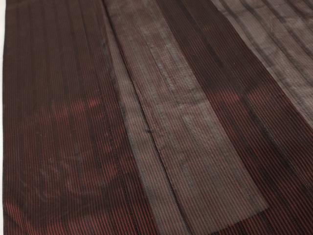 平和屋着物▽道行コート　スリーシーズン　春夏秋　塵除け　縞　正絹　逸品　AABI6168cs