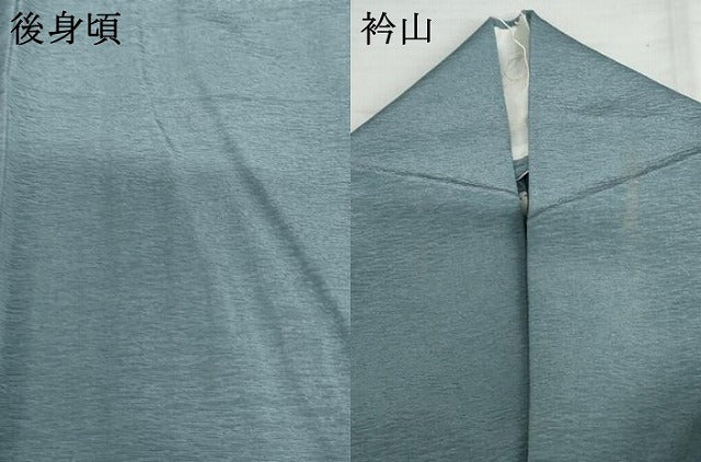 平和屋着物▽加賀友禅の巨匠　初代　由水十久監修　色無地　単衣　薄縹色　正絹　逸品　AABI6175cs