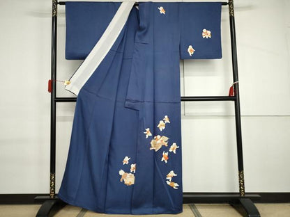 平和屋着物▽訪問着　単衣　狛犬　唐子　金彩　正絹　逸品　AABI6176cs