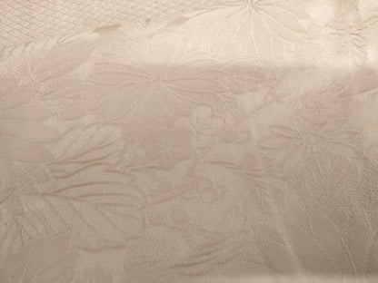 平和屋着物▽無地絵羽訪問着　単衣　枝花地紋　薄柳色地　正絹　逸品　AABI6178cs