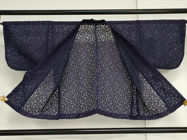 平和屋着物▽道中着　スリーシーズン　春夏秋　塵除け　唐草文　正絹　逸品　AABI6190cs