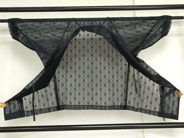 平和屋着物▽道中着　スリーシーズン　春夏秋　塵除け　変わり縞　正絹　逸品　AABI6191cs