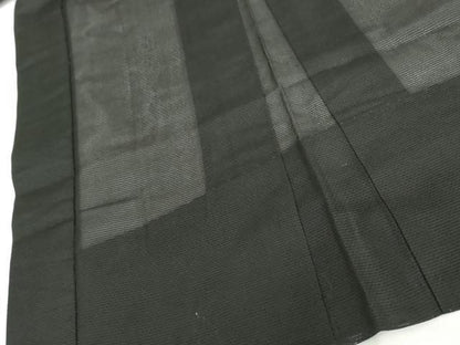 平和屋着物▽男性　長羽織　スリーシーズン　春夏秋　塵除け　黒地　正絹　逸品　AABI6192cs