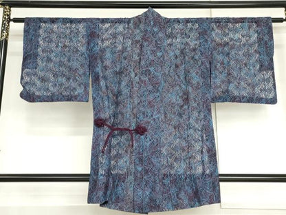 平和屋着物▽道中着　スリーシーズン　春夏秋　塵除け　総レース　正絹　逸品　AABI6194cs
