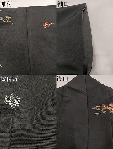 平和屋着物●訪問着　友禅　草花文　金彩　正絹　逸品　AABI6203ph