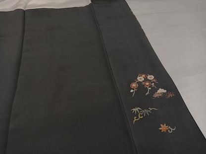平和屋着物●訪問着　友禅　草花文　金彩　正絹　逸品　AABI6203ph
