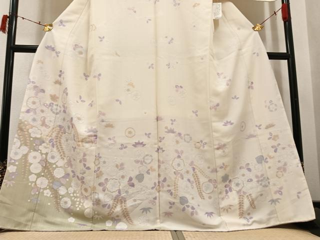 平和屋着物●訪問着　辻が花　暈し染め　洗える着物　未使用　AABI6204ph