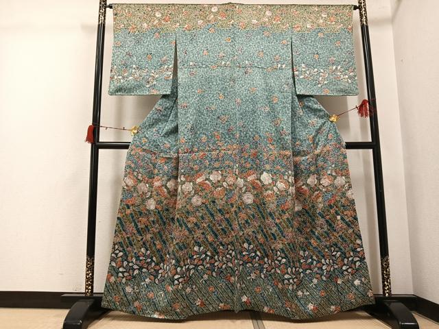 平和屋着物●訪問着　作家物　絞り　辻が花　正絹　逸品　AABI6207ph