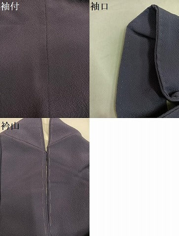 平和屋着物●上質な色無地　紫鼠色　正絹　逸品　AABI6213ph