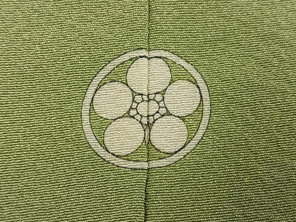 平和屋着物●上質な色無地　柳茶色　正絹　逸品　AABI6222ph