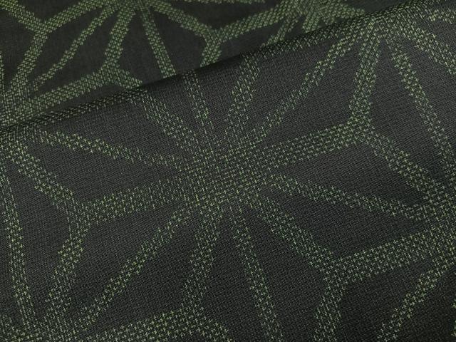 平和屋着物●上質な紬　麻の葉文様　正絹　逸品　未使用　AABI6223ph