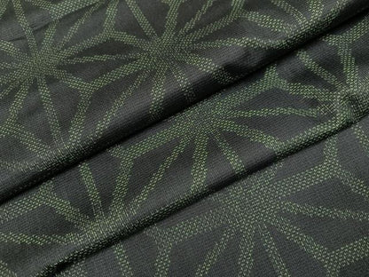 平和屋着物●上質な紬　麻の葉文様　正絹　逸品　未使用　AABI6223ph