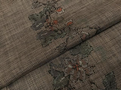 平和屋着物●本場大島紬　カタス9マルキ　枝花文　正絹　逸品　未使用　AABI6225ph