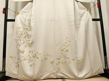 平和屋着物●訪問着　枝花文　正絹　逸品　AABI6226ph