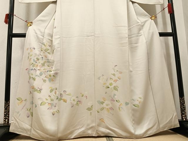 平和屋着物●訪問着　枝花文　正絹　逸品　AABI6226ph