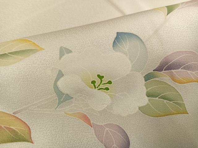 平和屋着物●訪問着　枝花文　正絹　逸品　AABI6226ph