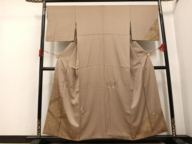 平和屋着物●訪問着　竹屋町刺繍　更紗飛鳥文　金彩　正絹　逸品　AABI6228ph