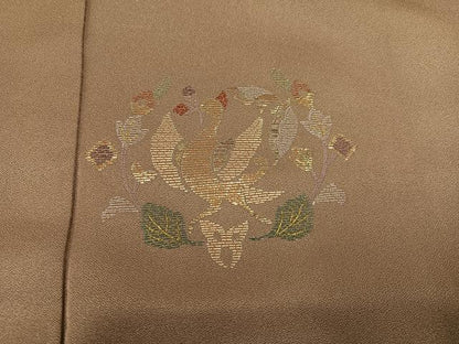 平和屋着物●訪問着　竹屋町刺繍　更紗飛鳥文　金彩　正絹　逸品　AABI6228ph