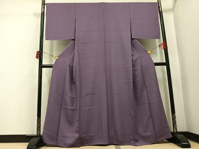 平和屋着物●上質な色無地　葡萄鼠色　鈴乃屋扱い　正絹　逸品　AABI6232ph