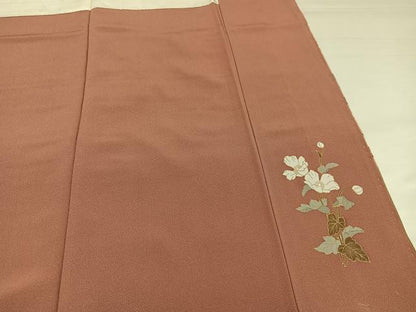 平和屋着物●訪問着　友禅　作家物　枝花文　暈し染め　金彩　正絹　逸品　未使用　AABI6233ph