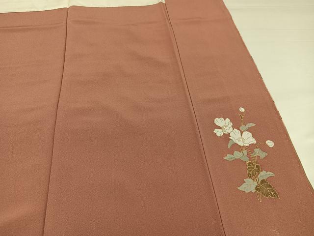 平和屋着物●訪問着　友禅　作家物　枝花文　暈し染め　金彩　正絹　逸品　未使用　AABI6233ph