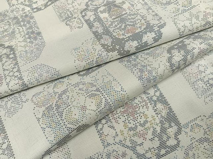 平和屋着物●本場大島紬　カタス7マルキ　色紙花文　正絹　逸品　AABI6235ph