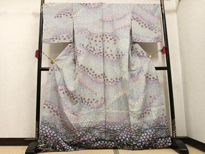平和屋着物●訪問着　花尽くし　暈し染め　洗える着物　未使用　AABI6238ph