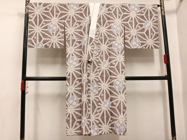 平和屋着物●BANKANわものや　長襦袢　無双仕立て　雪輪桜文　正絹　逸品　AABI6239ph