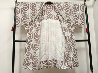 平和屋着物●BANKANわものや　長襦袢　無双仕立て　雪輪桜文　正絹　逸品　AABI6239ph