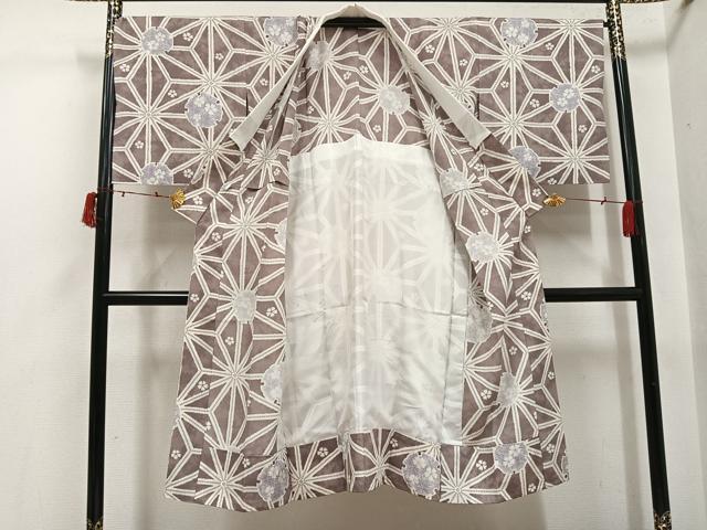平和屋着物●BANKANわものや　長襦袢　無双仕立て　雪輪桜文　正絹　逸品　AABI6239ph
