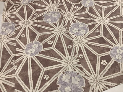 平和屋着物●BANKANわものや　長襦袢　無双仕立て　雪輪桜文　正絹　逸品　AABI6239ph
