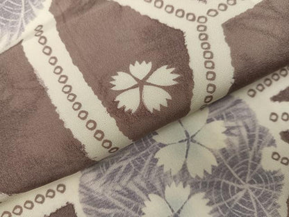 平和屋着物●BANKANわものや　長襦袢　無双仕立て　雪輪桜文　正絹　逸品　AABI6239ph