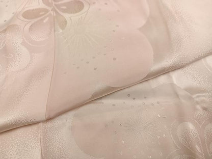 平和屋着物●振袖用長襦袢　無双仕立て　梅地紋　暈し染め　正絹　逸品　AABI6241ph