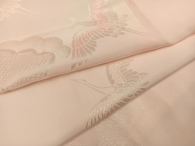 平和屋着物●振袖用長襦袢　無双仕立て　群れ鶴雲地紋　暈し染め　正絹　逸品　AABI6247ph