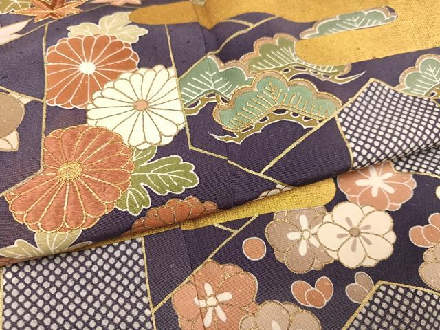 平和屋着物●創業460年・千總　色留袖　駒刺繍　エ霞草花文　暈し染め　金彩　正絹　逸品　AABI6249ph