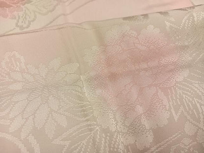 平和屋着物●振袖用長襦袢　袷　草花地紋　暈し染め　正絹　逸品　AABI6251ph