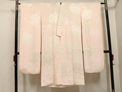 平和屋着物●振袖用長襦袢　袷　花車地紋　暈し染め　正絹　逸品　AABI6254ph