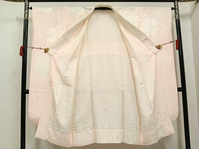 平和屋着物●振袖用長襦袢　袷　花車地紋　暈し染め　正絹　逸品　AABI6254ph