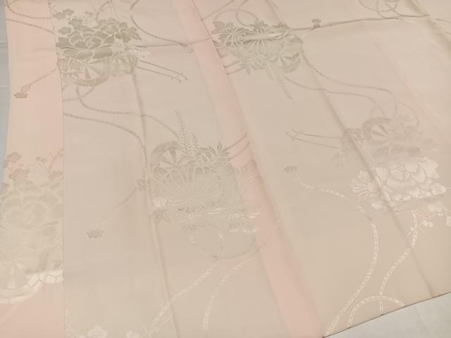 平和屋着物●振袖用長襦袢　袷　花車地紋　暈し染め　正絹　逸品　AABI6254ph
