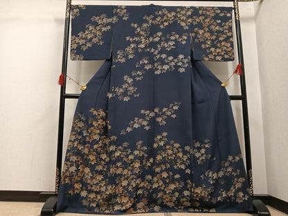 平和屋着物●訪問着　ろうけつ染　楓文　さが美扱い　正絹　逸品　AABI6255ph
