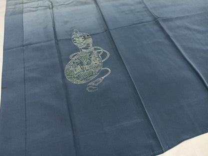 平和屋着物●男性　長襦袢　袷　鯉　暈し染め　正絹　逸品　AABI6260ph