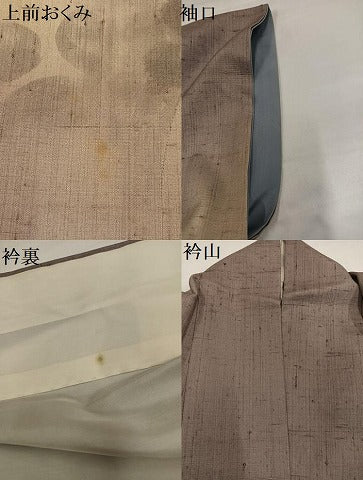 平和屋着物●訪問着　生紬　作家物　手描き　風神雷神　暈し染め　金彩　正絹　逸品　AABI6261ph
