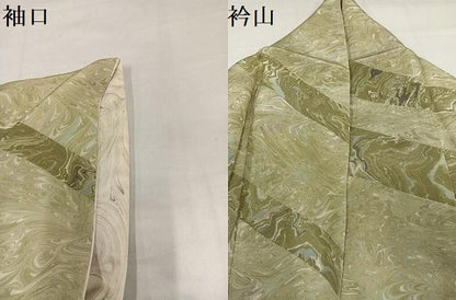 平和屋着物●訪問着　墨流し文様　正絹　逸品　AABI6264ph