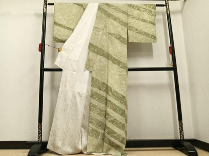 平和屋着物●訪問着　墨流し文様　正絹　逸品　AABI6264ph
