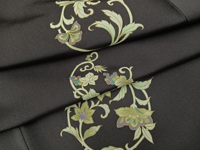平和屋着物●上質な小紋　更紗唐草文　金彩　正絹　逸品　AABI6267ph