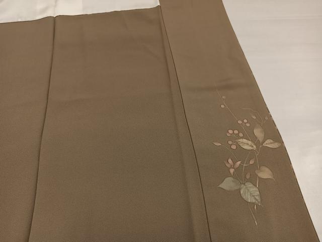 平和屋着物●訪問着　刺繍　ろうけつ染　草花文　銀座越後屋扱い　たとう紙付き　正絹　逸品　AABI6270ph