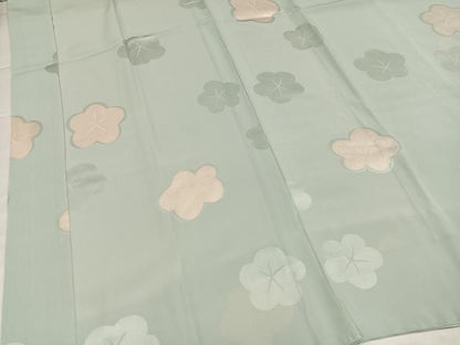平和屋着物●長襦袢　無双仕立て　梅地紋　正絹　逸品　未使用　AABI6272ph